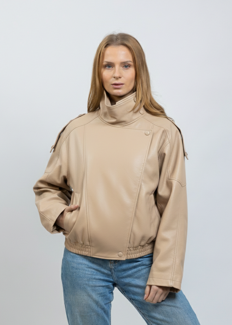 BLOUSON MOTARD EN SIMILICUIR