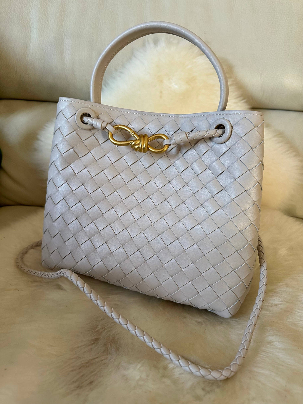 véritable cuir: Light Taupe