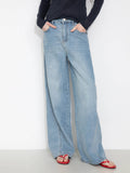 Jean Droit à Jambes Larges - Taille Haute Vintage