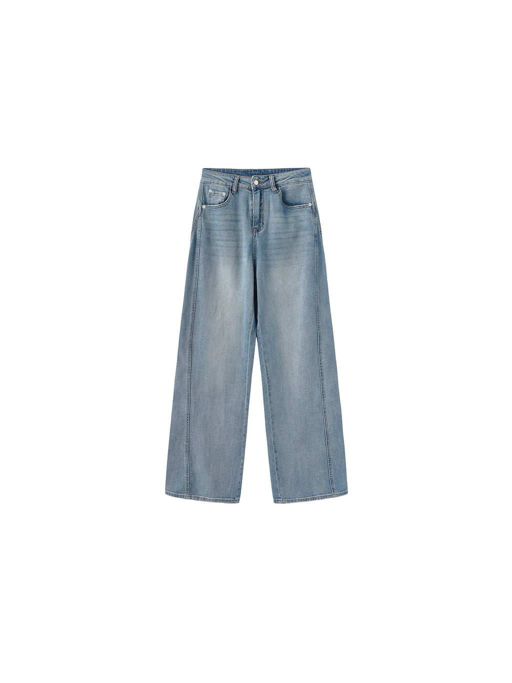 Jean Droit à Jambes Larges - Taille Haute Vintage
