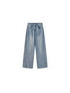 Jean Droit à Jambes Larges - Taille Haute Vintage