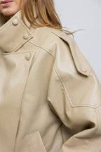 BLOUSON MOTARD EN SIMILICUIR