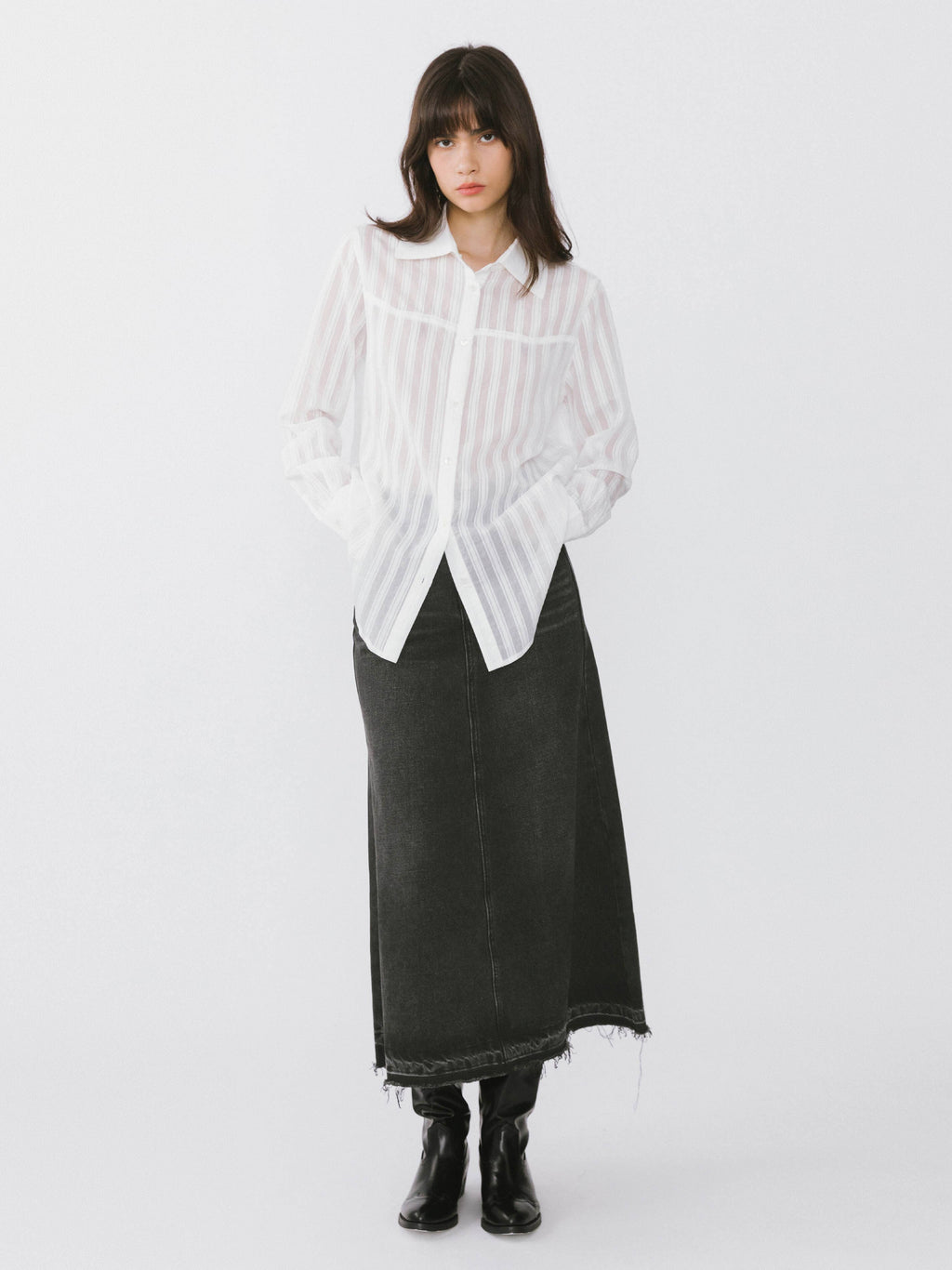 JUPE MAXI EN DENIM