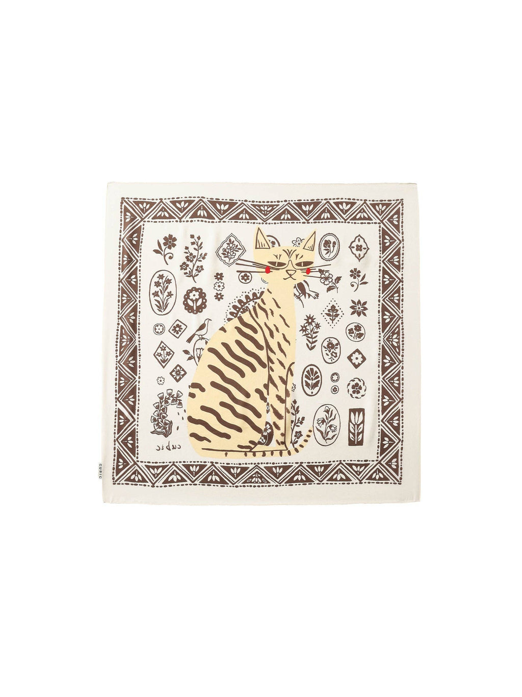 FOULARD CARRÉ EN SOIE À IMPRIMÉ ANIMAL