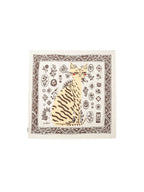 FOULARD CARRÉ EN SOIE À IMPRIMÉ ANIMAL
