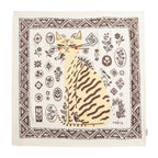FOULARD CARRÉ EN SOIE À IMPRIMÉ ANIMAL