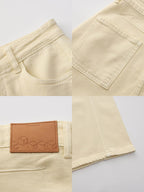 Jean Droit à Jambes Larges - Taille Haute Vintage
