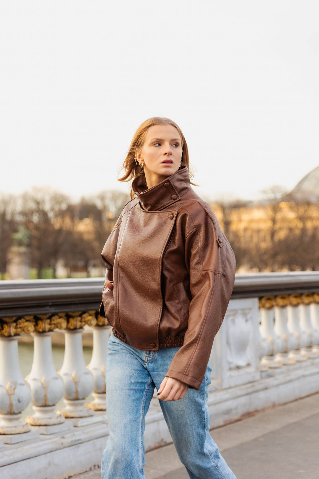 BLOUSON MOTARD EN SIMILICUIR