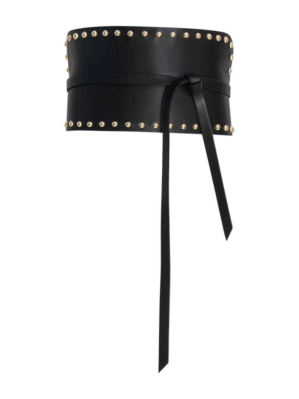 Ceinture Corset à Clous: Taille unique / Noix de pécan/or