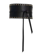 Ceinture Corset à Clous: Taille unique / Noix de pécan/or