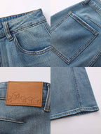 Jean Droit à Jambes Larges - Taille Haute Vintage