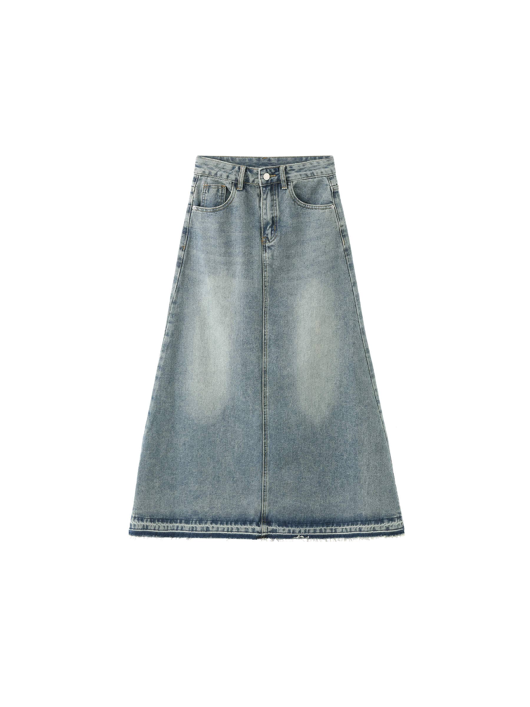 JUPE MAXI EN DENIM
