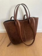 SAC CAPRI DAIM COULEUR COGNAC