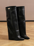Bottes hautes tube noir