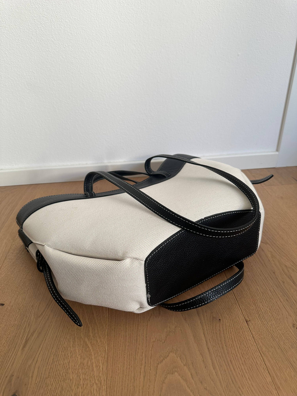 Grand sac DAPHNE en toile: Cognac (cuir)