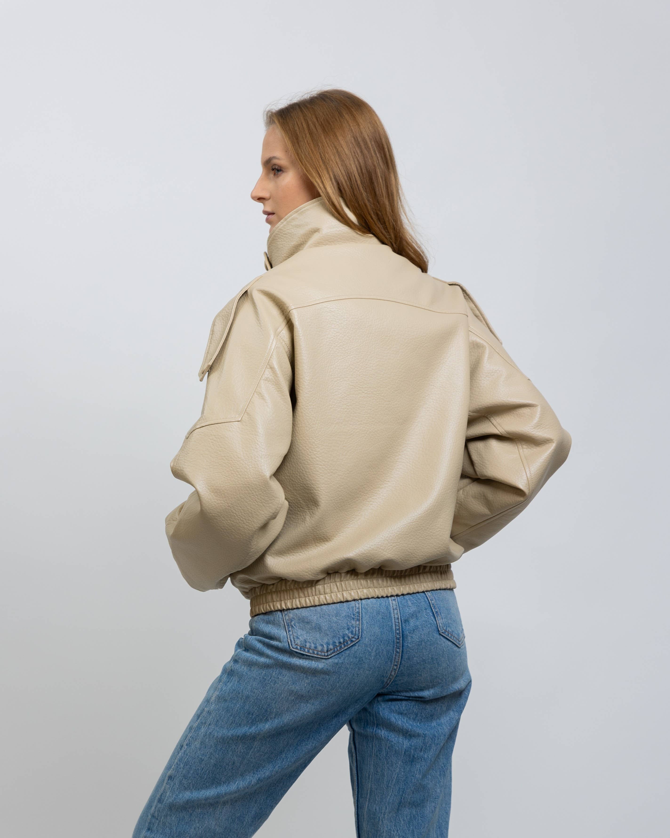 BLOUSON MOTARD EN SIMILICUIR