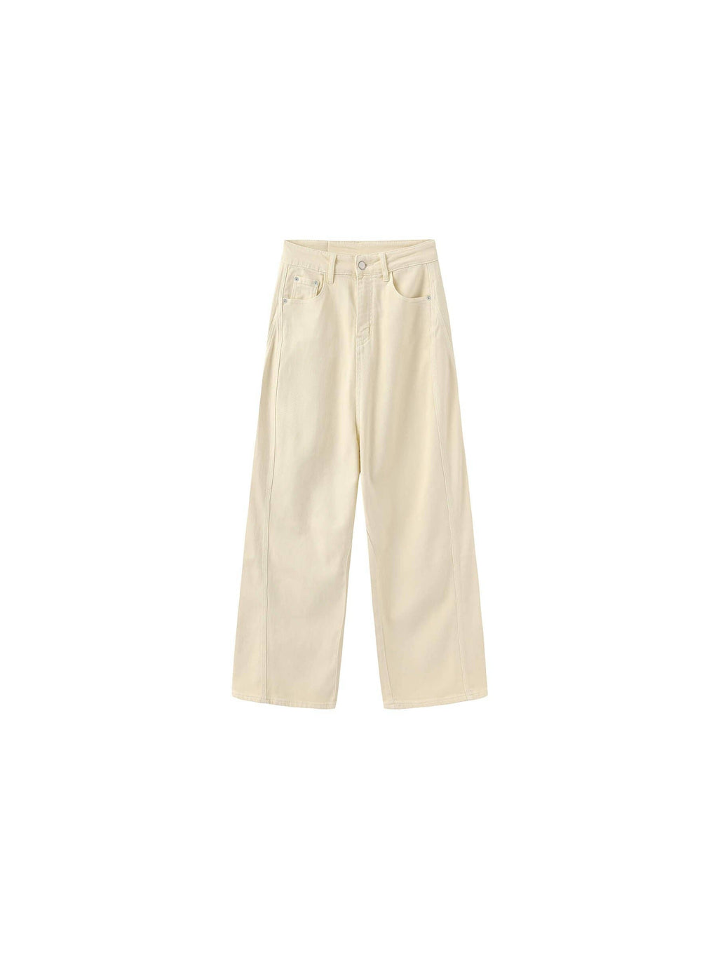 Jean Droit à Jambes Larges - Taille Haute Vintage