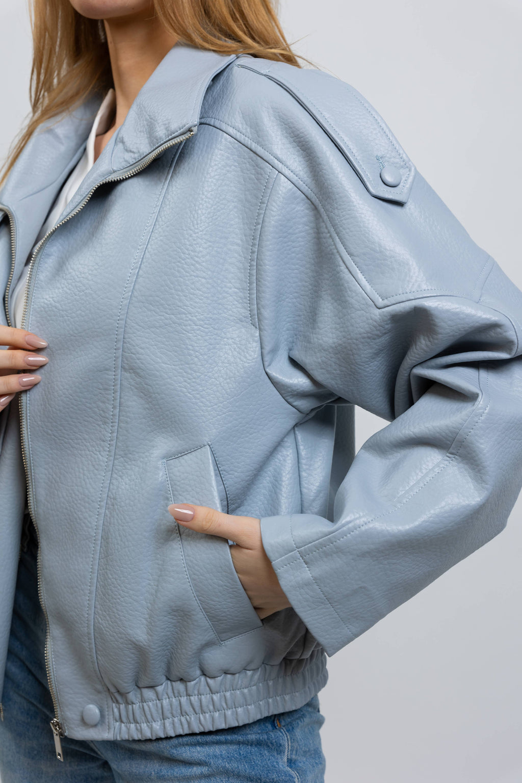 BLOUSON MOTARD EN SIMILICUIR