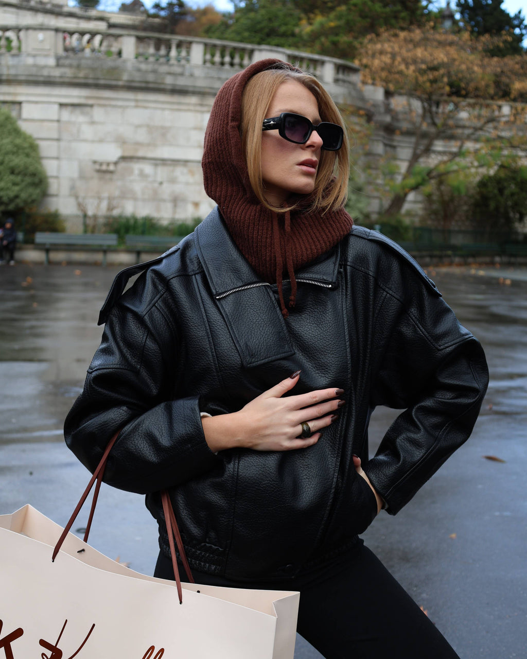 BLOUSON MOTARD EN SIMILICUIR