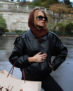 BLOUSON MOTARD EN SIMILICUIR