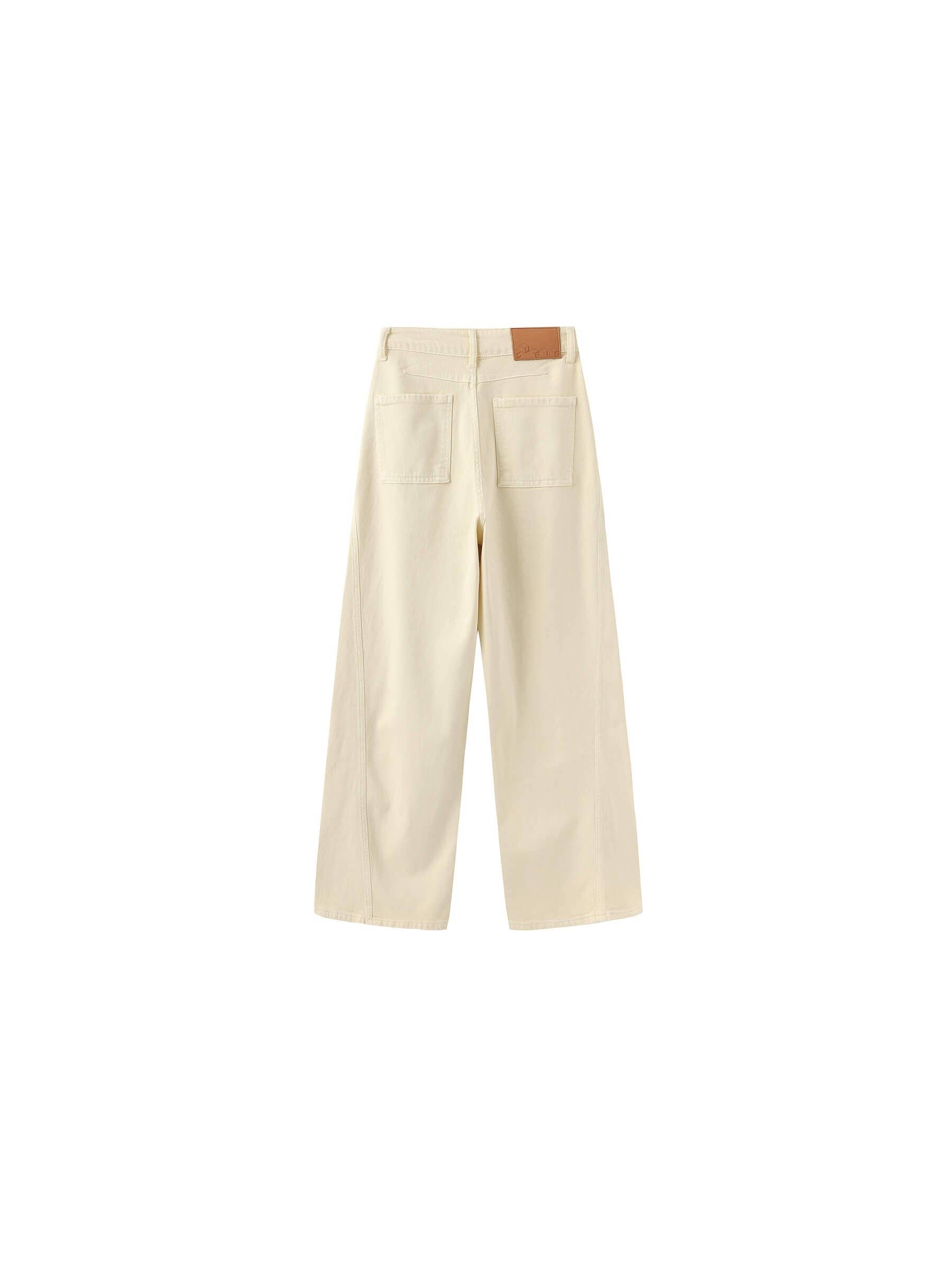 Jean Droit à Jambes Larges - Taille Haute Vintage