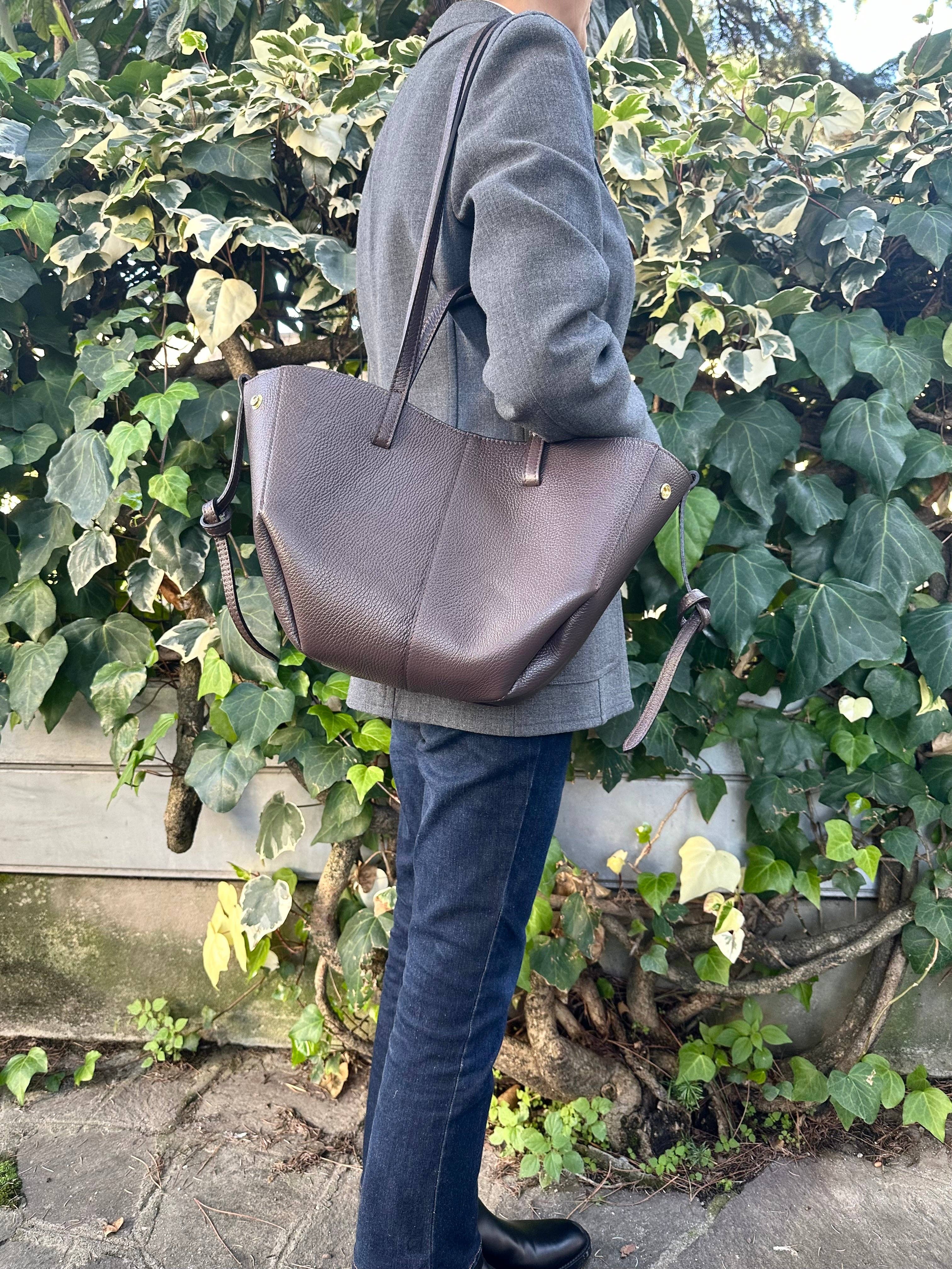 CAPRI- Cuir véritable: Taupe