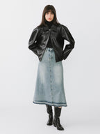 JUPE MAXI EN DENIM
