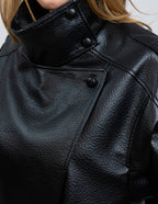BLOUSON MOTARD EN SIMILICUIR