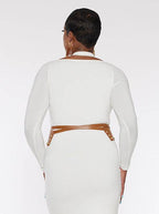 Ceinture Corset à Clous: Taille unique / Noix de pécan/or