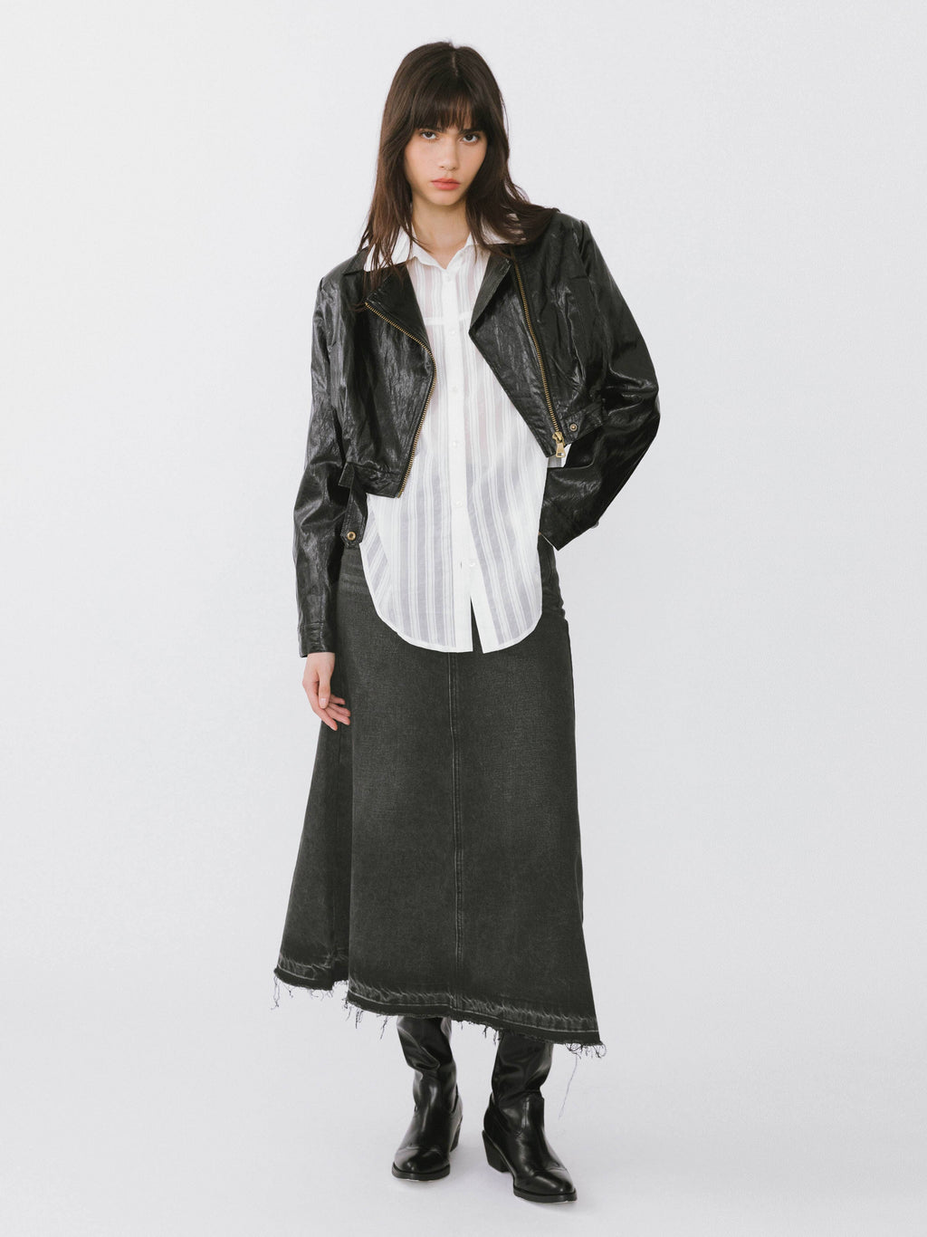 JUPE MAXI EN DENIM