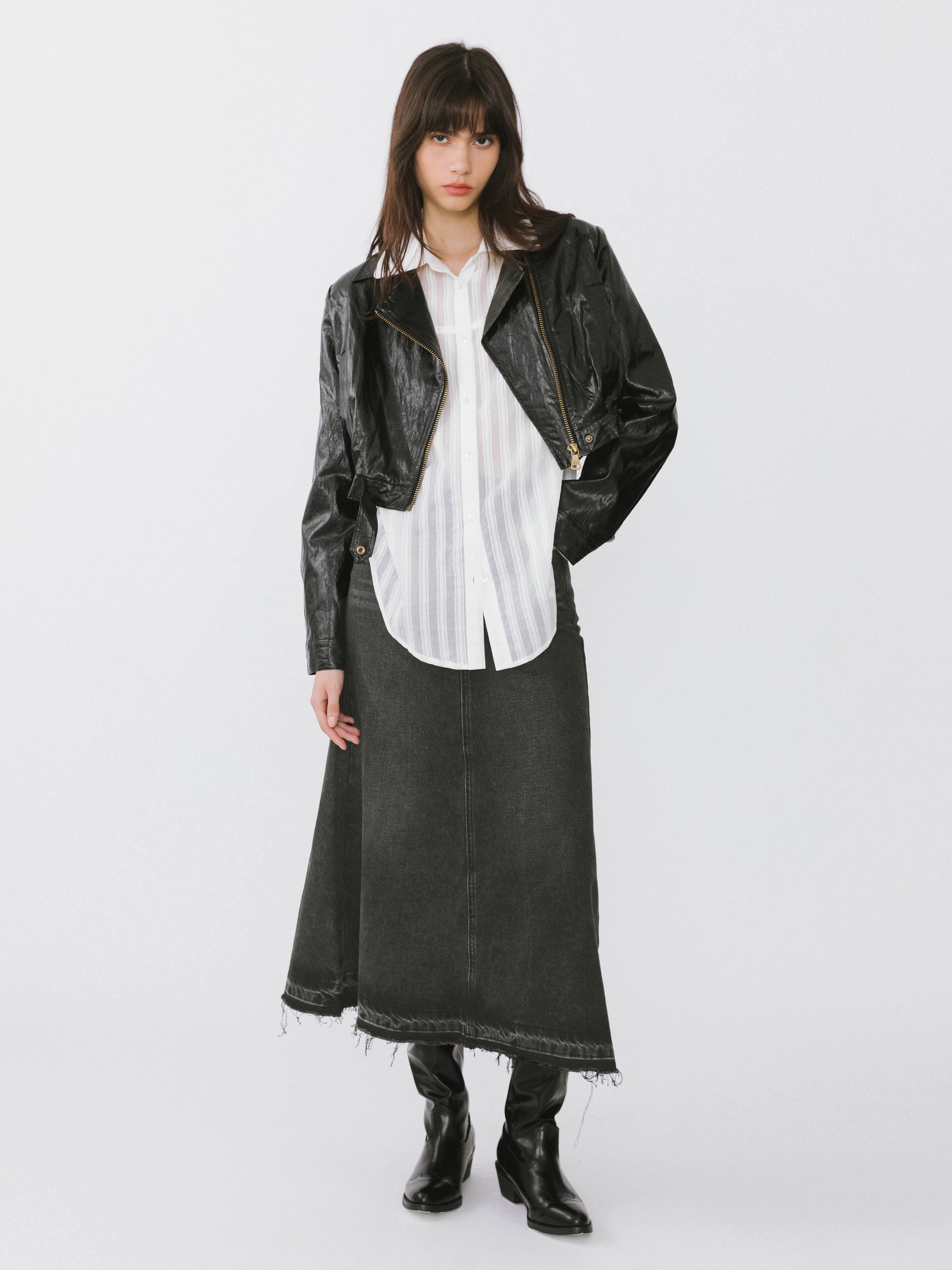 JUPE MAXI EN DENIM